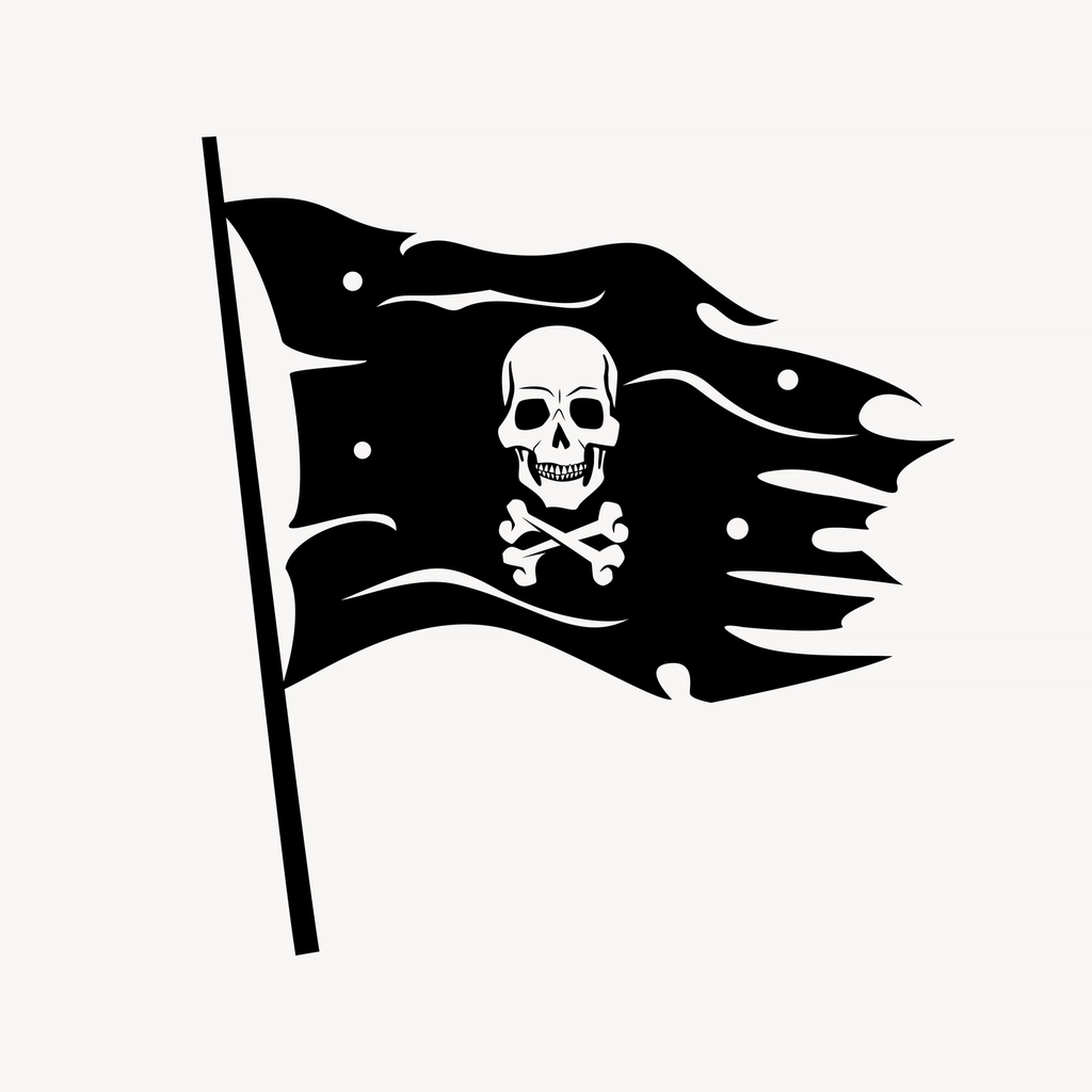 Pirate flag, Jolly Roger illustration