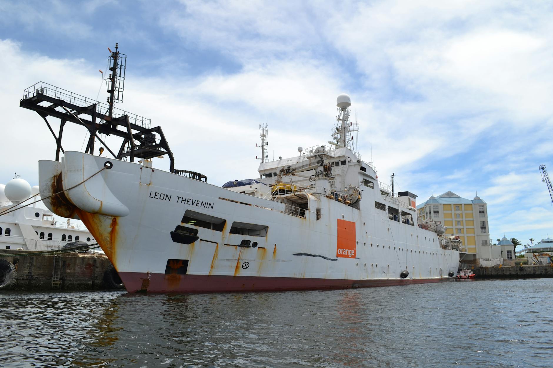 leon thevenin vessel moored in city