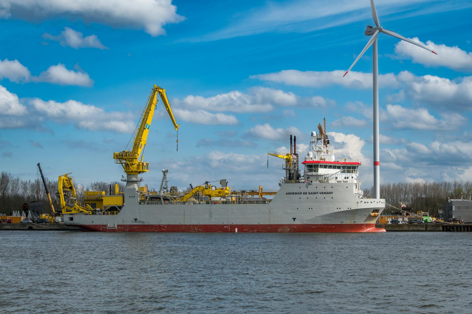 adhemar de saint venant ship in harbor